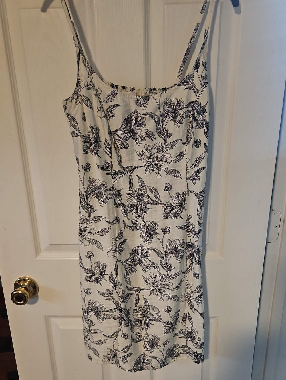 a new day Cream Dress with Black Floral Print